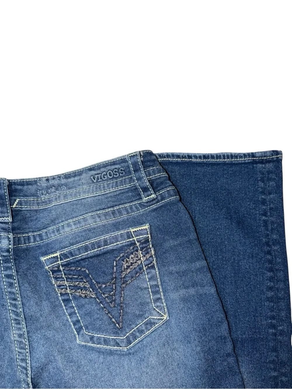Vigoss Women's Boot Cut Jeans in Medium Blue Wash